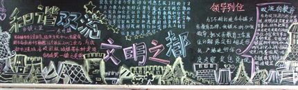 棠中9月“文明双流”主题黑板报评比(3)