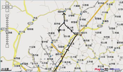 今日路线:双流棠中——成绵高速北上——绵阳九州体育馆——安县黄土镇——桑枣镇——秀水镇——绵阳长虹培训基地北川中学安置点