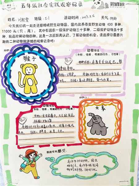 畅游碧峰峡谷  拥抱多彩春天——记棠外附小五年级综合实践课程