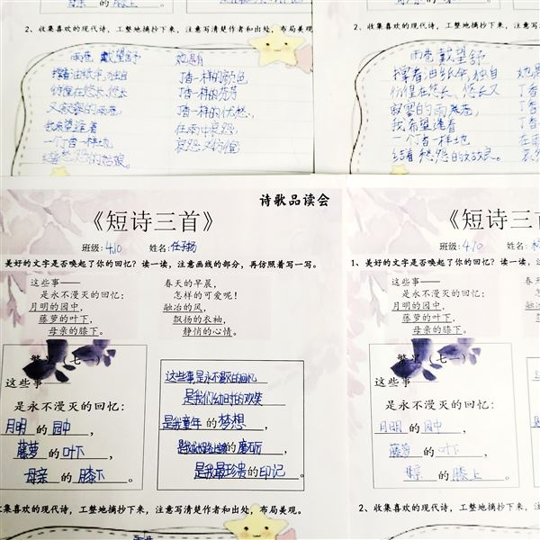轻叩诗歌大门 漫溯诗意芳痕 ——记棠外附小四年级语文综合实践活动