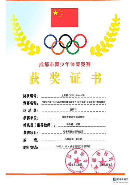 棠外市赛证书