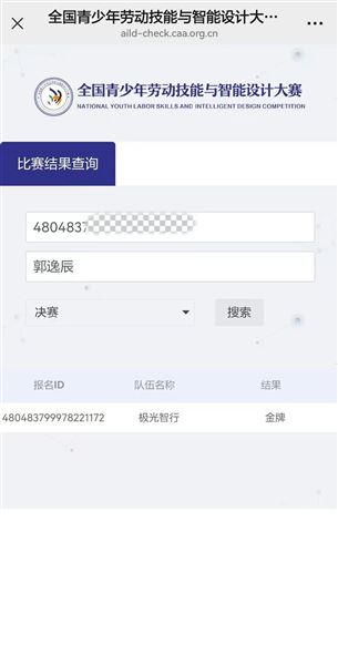 决赛成绩
