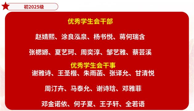 棠外初中共青团（少先队）学生自主管理工作总结大会