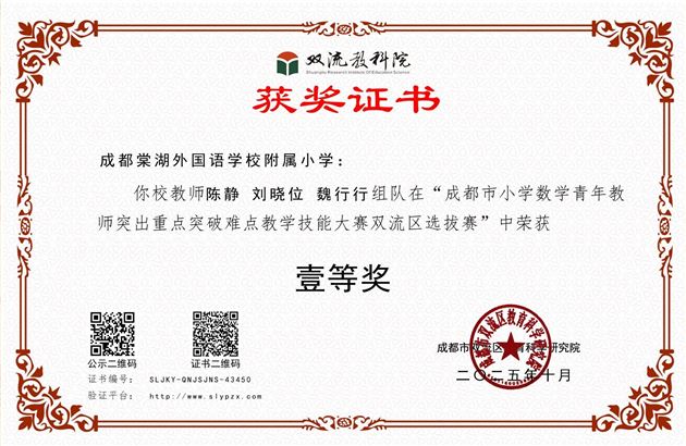 棠外附小数学教师团队在市区青年教师技能大赛中连获佳绩 