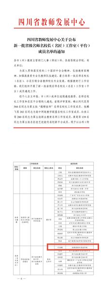 棠外美术教师代伟鹤入选四川省美育名师工作室核心成员