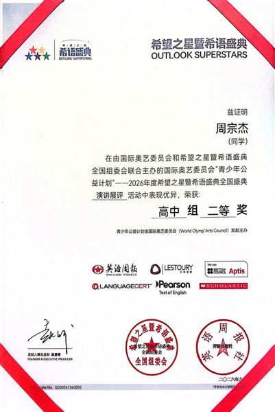 棠外高中6位学子斩获国家级奖项