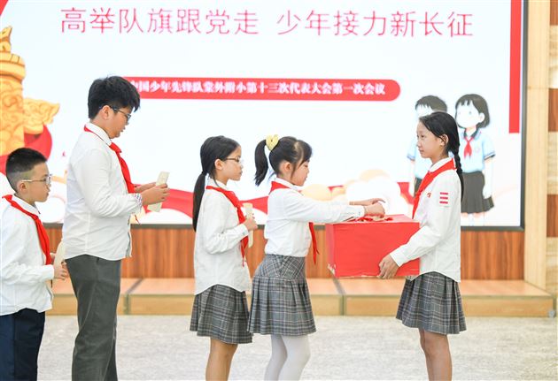 棠外附小举行第十三届少代会第一次会议大队委竞选 